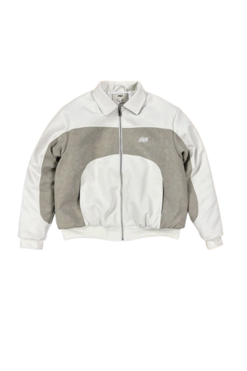 Color Block Collared Blouson Jacket